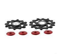 12T+14T Ceramic Bearing Pulley Set for SRAM AXS, Reliable Chain Performance for Cyclists (Red)