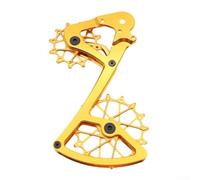 12T + 16T Pulley Rear Derailleur Plate for SRAM 1112 Speed MTB Derailleurs Type2 2 1 3, CNC Aluminum Alloy for Long Lasting Use and Precise Gear Control (Gold)
