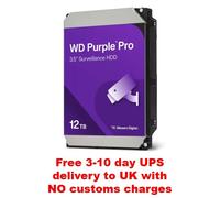 WD Purple Pro 12TB Smart Video 3.5" Internal Hard Drive, AllFrame Technology, 550TB/yr, 256MB Cache, 7200 RPM
