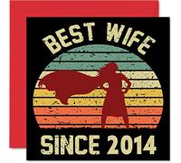 12th Anniversary Card for Wife from Husband, Best Wife Since 2014