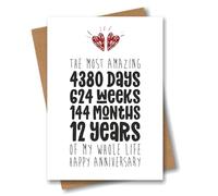 12th Anniversary Card - The Most Amazing Twelve Years of My Whole Life