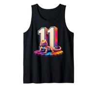 12th Birthday Bearded Dragon 11 Years Old Reptile Party Fun Tank Top