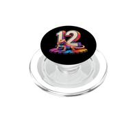12th Birthday Bearded Dragon 12 Years Old Reptile Party Fun PopSockets PopGrip for MagSafe