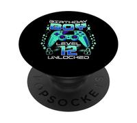 12th Birthday Boy Gamer Gift Age 12 Year Old GamingSon PopSockets Adhesive PopGrip