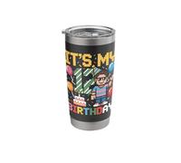12th Birthday Boy Retro Video Game 12 Years Old Pixel Art Stainless Steel Insulated Tumbler