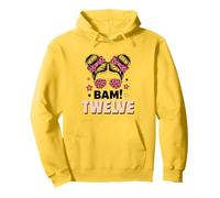 12th Birthday Girl Messy Bun Bäm! Twelve Years Old Pullover Hoodie