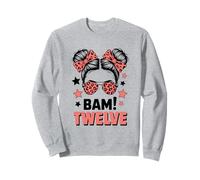 12th Birthday Girl Messy Bun Bäm! Twelve Years Old Sweatshirt