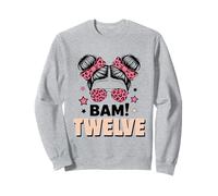 12th Birthday Girl Messy Bun Bäm! Twelve Years Old Sweatshirt