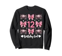 12th Birthday Girl Monster Truck Coquette Bow Sweatshirt