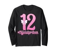 12th Birthday Official Pre Teen Coquette Bow 12 Years Old Long Sleeve T-Shirt