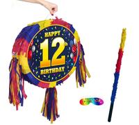12th birthday pinata with stick - twelve party game - Big 18 inch