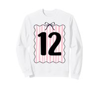 12th Birthday Twelve Years Old Cute Pink Coquette Bow Girl Sweatshirt