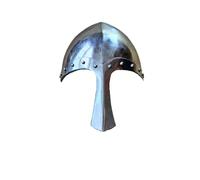 12th Century Norman Nasal Helmet - Sicilian Style Steel Crusader Helmet - Battle-Ready & Wearable for Historical Reenactment & LARP(Mild steel dome)