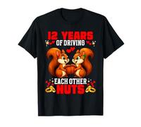 12th Wedding Anniversary 12-Year Driving Each Other Nuts T-Shirt