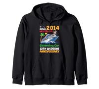 12th Wedding Anniversary Cruise Since 2014 We Still Do Trip Zip Hoodie