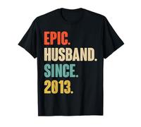 12th Wedding Anniversary For Him - Epic Husband Since 2013 T-Shirt