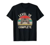 12th Wedding Anniversary for Him Her Funny Level 12 Complete T-Shirt