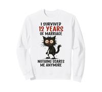 12th Wedding Anniversary, I Survived 12 Years of Marriage Sweatshirt