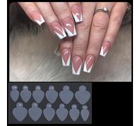 12Tip/Sheet Form French Sticker Full False Nails French Line Drawing Guide Stickers Extension Accessory