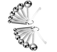 12tlg Measuring Spoon Set Stainless Steel With Ruler for Backmessen Cooking