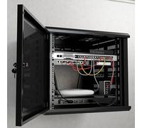 12u 24" Deep Wall Mount It Network Server Rack Data Cabinet Enclosure, Computer Cabinet with Doors for Studio Office Classroom Recording Room, Easy to Assemble(9U)