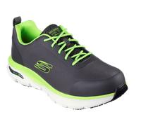 (12UK /47EU /13US, Grey/Lime) Skechers Safety Trainers Steel Safety Toe S3 SRC Breathable Arch-Fit Ringstap