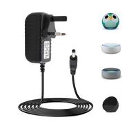 12V 1.25A 15W Power Supply Charger 4.0 * 1.7mm Power Cable Compatible with E-cho Dot (3rd/5rd/4th/1st Gen) 3/4 Gen E-cho Kids Edition 3/4 Gen Show 5(1/2Gen) Spot Fire TV Cube 1.5M Cord Black