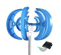 12V 10000W Vertical Wind Turbine Generator - 5-Blade Lantern Design for Marine, Boat, Wind-Solar Hybrid Streetlight, Efficient Energy Solution, Durable & Compact.