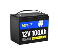 12V 100Ah LiFePO4 Lithium Battery - 20000 Cycles, Built-in 100A BMS, Low Temperature Protection - Ideal for RV, Camping, and Home Energy Storage - Compatible with Group 24