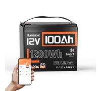 12V 100Ah LiFePO4 Lithium Battery with Bluetooth (Group 24), 15000+ Deep Cycles Battery, Built-in 100A BMS & Low-Temp Protection, Max. 1280 Energy for RV/Boat/Off-Grid/Home Backup