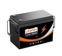 12V/12.8V 300AH LiFePO4 Battery, 200A BMS, 15000 Deep Cycles Rechargeable Lithium Battery for Home Energy Storage, Rvs, Marine, Vans, Trailer, Backup