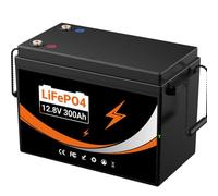12V(12.8V) 300Ah LiFePO4 Deep Cycle Battery 200A BMS 3840Wh Batteries | Lifepo4 for RV Solar Boat MarineTrolling motor - 15000 Deep Cycles Rechargeable Lithium LifepO4 for Backup Power off Grid