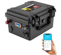 12V 120Ah LiFePO4 Battery, Rechargeable 12V LiFePO4 Lithium Battery, 15000 Deep Cycle Marine, Built-in 100A BMS, 1536Wh, for RV, Solar, Golf Cart, Boat, Trolling Motor and Off Grid (Bluetooth)