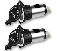 12V 120W Cigarette Lighter Power Socket Plug Outlet, Xfaiz 2 PCS Car Cigarette Lighter Socket Splitter Power Outlet Adapter Waterproof Plug for Motorcycle Car Boat Tractor (2)