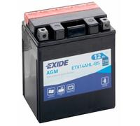 MOTORCYCLE BATTERY 12V 12Ah 210CCA ETX14AHL-BS EXIDE starter battery