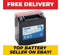 12V 14Ah 215A Battery for Motorcycle Exide ETX16-BS AGM Stop/Start Technology