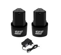12V 1500mAh Battery Rechargeable Lithium-Ion Compatible for Electric Screwdriver Electric Drill Mini Angle Grinder Tool(2 Battery 1 Charger)