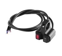 12V 16A CNC Aluminum Motorcycle Handlebar Headlight Spotlight On Off Dual Switch, Dual Toggle Switch for 22mm Handlebars, Compatible with