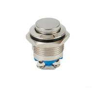 12V 16mm Metal Push Button Switch Momentary On Off Silver Start for Industrial Control Circuits IP66