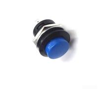 12V 16mm Metal Round Momentary Start Switch for Car and Boat Ignition Systems, IP67 Waterproof Push Button for Automotive and Marine Applications (blue)