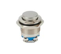 12V 16Mm Metal Waterproof Push Button Switch, Momentary On Off, Silver Contact, Ip66 Rated For Industrial Equipment, 2A/36Vdc, Screw Terminal
