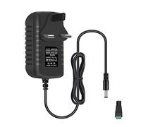 12V 1A LED Strip Power Supply 12W Power Adapter 100-240V AC to 12V DC 1Amp 12Watt Wall Plug LED Transformer with 5.5 X 2.1mm Female Jack Connector for 12V 3528/5050 LED Strip Light CCTV Camera