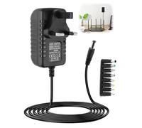 12V 1A Power Adapter, 12W Universal Power Supply Charger with 8 Tips Converter for Yamaha Echo Dot Camera Monitor LED Strip Router TV Printer BoxRadiowecker Electronics Record Monitor Router Tablet