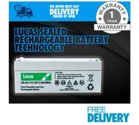 12v 2.3ah Lucas (as 2.1ah & 2.2ah) Intruder Alarm Battery Rechargeable SEALED