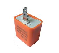 12V 2 Pin Speed Adjustable LED Indicator Flasher Turn Signal Light Relay Resistor Fix Hyper Control Flash for Motorcycle Orange Color