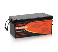 12V 200Ah LiFePO4 Battery with Smart BMS 4000-15000 Cycles Deep Cycle Battery with Low Temperature Protection RVs, Solar Systems, Ships, Mains Independent Applications