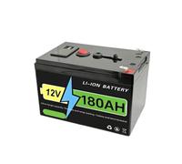 12V 200Ah Lithium-ion Battery Built-in BMS | Lifepo4 rechargeable battery for RV backup power supply Marine Boat(12E 180Ah Battery)