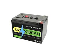 12V 200Ah Lithium-ion Battery Built-in BMS | Lifepo4 rechargeable battery for RV backup power supply Marine Boat(12E 200Ah Battery)