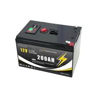 12V 200Ah Lithium LiFePO4 Deep Cycle Battery ，Compatible For Off-Grid Applications, Solar,Fish Finder,Lighting, Power Wheels Built-in(12v 200Ah)