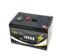 12V 200Ah Lithium LiFePO4 Deep Cycle Battery ，Compatible For Off-Grid Applications, Solar,Fish Finder,Lighting, Power Wheels Built-in(12v 180Ah-charger)
